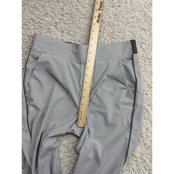 Athleta Brooklyn Pull On Striped Ankle Pants Womens Size 6 Gray White Athleisure - Picture 11 of 13